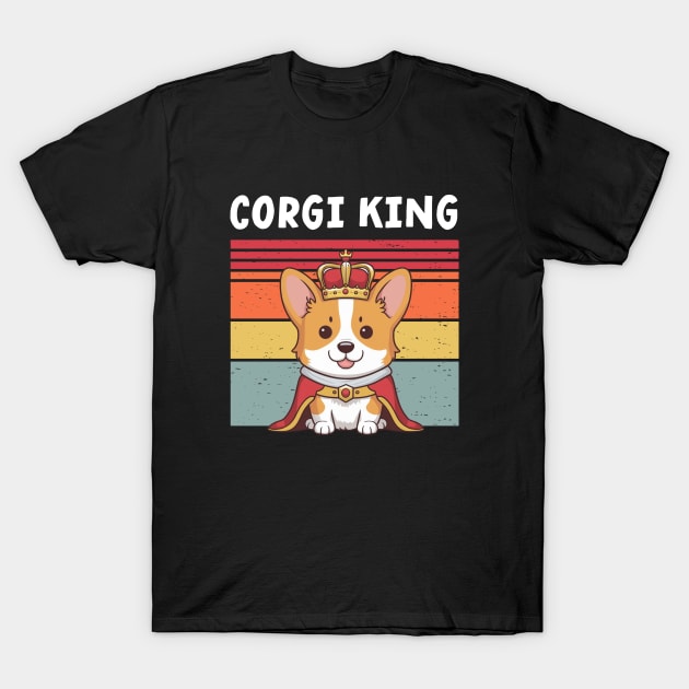 Corgi King T-Shirt by Montony